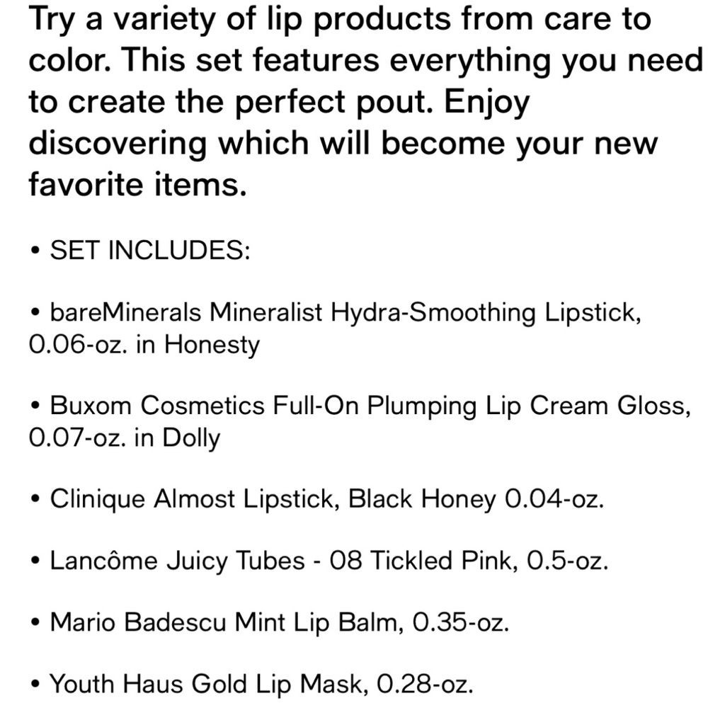 NEW The Best of Lips (6 Favorites for the Perfect Pout) Gift Set - Picture 8 of 8